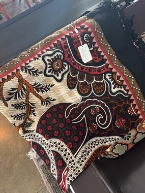 Bohemian Paisley Wool Scarf/Shawl